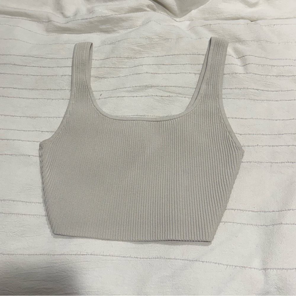 Aritzia Sculpt Knit Squareneck Cropped Tank